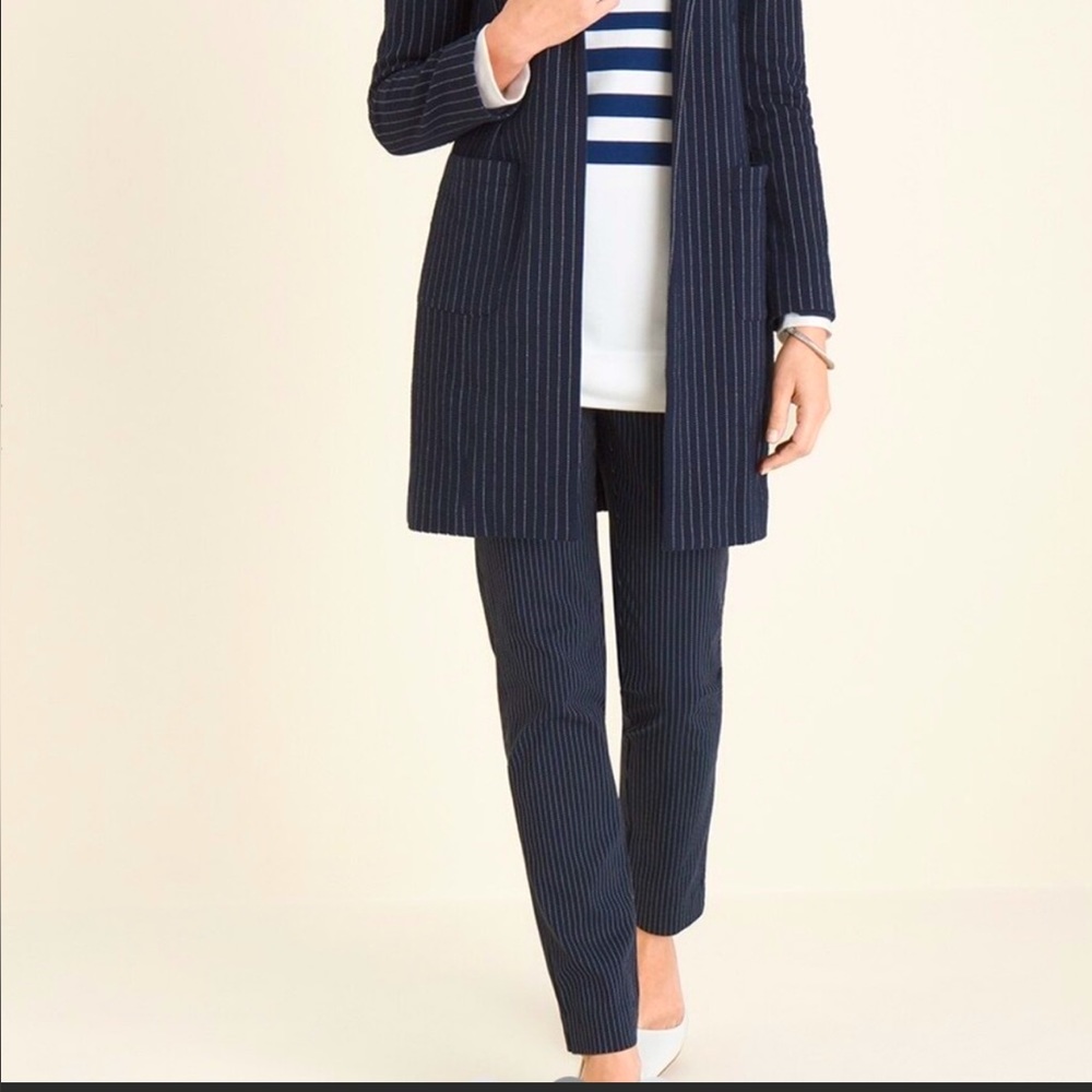 Chicos So Slimming Brigitte Slim Leg Striped Pant NWT 2.5